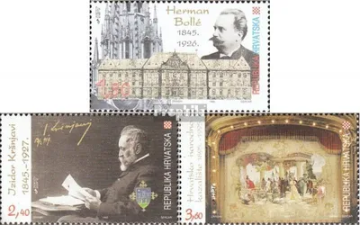 Produktbild von Briefmarken Kroatien 1995 Mi 338-340 (kompl.Ausg.) postfrisch Kultur