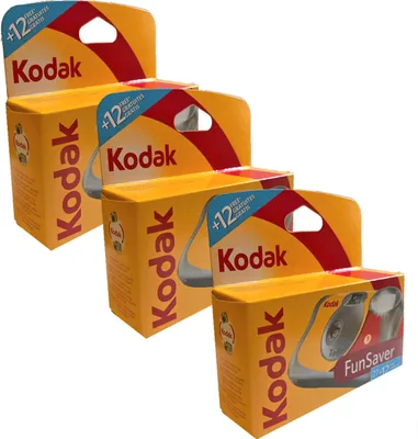 Produktbild von 3 x 1A PHOTO PORST Einwegkamera Kodak Fun Saver 27+12 ISo 800
