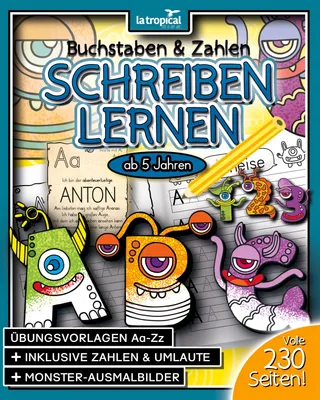 Produktbild von Buchstaben und Zahlen schreiben lernen ab 5 Jahren