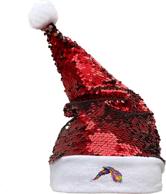 Produktbild von Huuraa Weihnachtsmütze Adler Colorful Geschenk Pailletten Rot/Weiß Filz Adler Geschenkidee