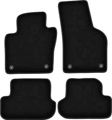 Image de Tapis de sol velours sur-mesure pour Volkswagen Beetle (2012-2019, cabriolet, coupé) noir, jeu 4 pièces, fixations