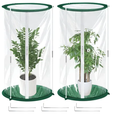 Image de 2 protections d'hiver pour plantes - 52 x 28 cm - Protection hivernale pour plantes en pot
