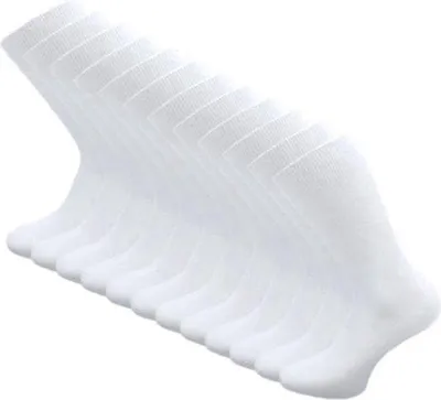 Produktbild von Bambus Socken 12er Pack nahtlos atmungsaktiv Größe 43-46 Weiß