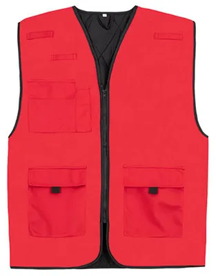 Produktbild von Korntex - "Kiel CO² Neutral" Hi-Vis Weste für Herren, Multifunktional, Wattiert, Arbeit LT5996 (4XL) (Rot)