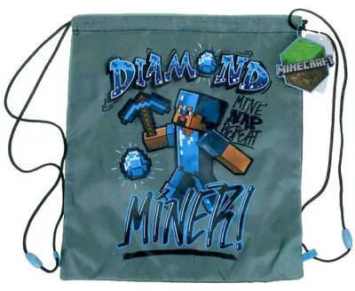 Immagine prodotto di Minecraft borsa da ginnastica grigia borsa da ginnastica borsa sportiva zaino da ginnastica
