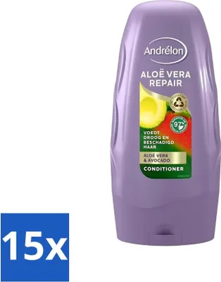 Produktbild von Andrélon Conditioner Aloe Vera Repair 250 ml - Vorteilspack - 15 Stücke
