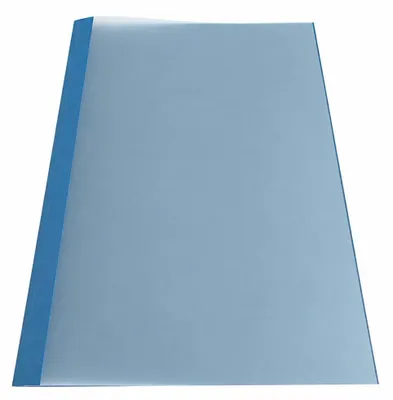Produktbild von Ösenmappe, Leinenstruktur, 6 mm, Farbe kobaltblau, glasklare Folie, VPE= 100 St.
