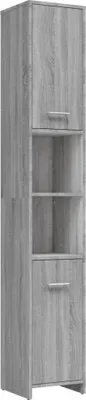 Obrázek produktu pro Koupelnová skříňka šedá sonoma 30x30x183,5 cm kompozitní dřevo