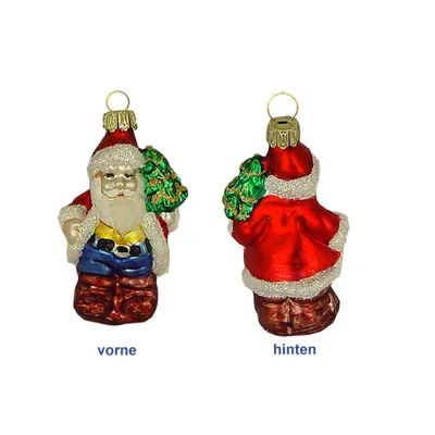 Obrázek produktu pro Haberland Vánoční ozdoba na stromeček, cetka - Otec Vánoc se stromečkem 8 cm