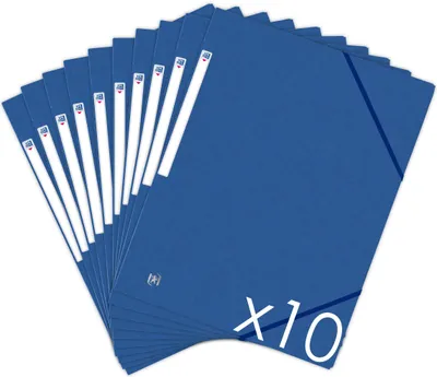 Immagine prodotto di Oxford Topfile+, raccoglitore per documenti, 3 linguette, formato DIN A4, con chiusura a elastico, colore blu