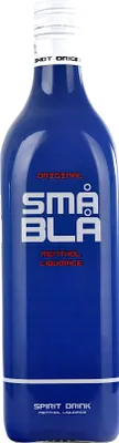 Produktbild von Små Blå Lakritzlikör Menthol auf Vodkabasis 16,4% Vol. 1,0L