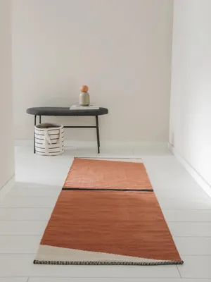 Katoenen loper Lenny 70x200 cm terracotta 100% katoen