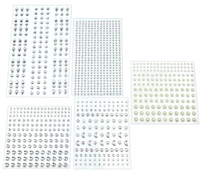 Obrázek produktu pro 1066 kusů ozdobných samolepek s perličkami a diamanty