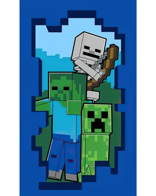 Immagine prodotto di Asciugamano per bambini Minecraft Mob Monsters 30x50 cm - cotone