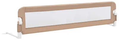 Produktbild von vidaXL Kleinkind-Bettschutzgitter Taupe 180x42 cm Polyester