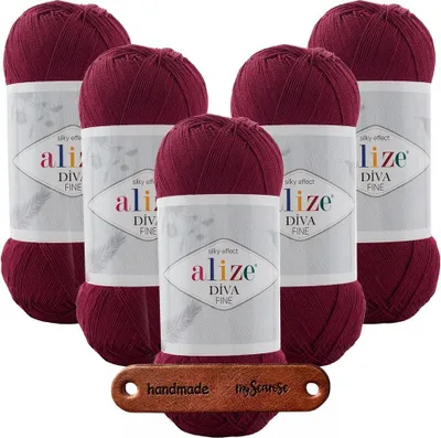 Produktbild von 5 x ALIZE DIVA FINE 57 MIT LABEL