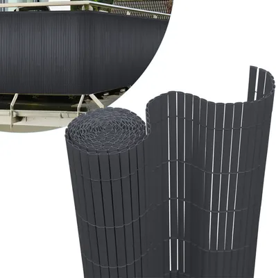 Zdjęcie produktu dla Clanmacy PVC ekran prywatności mata prywatność ogrodzenia ekran prywatności dla ogrodzenia balkon wiatrołap szary 90x800cm