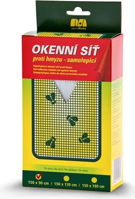 Obrázok produktu pre Sieť proti hmyzu a komárom, 150x90 cm, na okná, biela