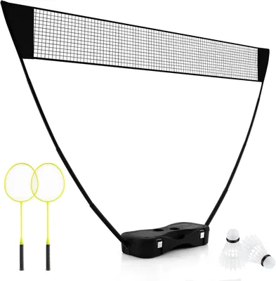 Immagine prodotto di Supporto per la rete da badminton con racchette e volani