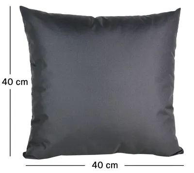Produktbild von JACK 40x40cm Outdoor Lounge Kissen Dekokissen inkl. XXL-Füllung Wasserabweisend Sitzkissen Garten Stuhl Lotus Effekt, Farbe:Anthrazit