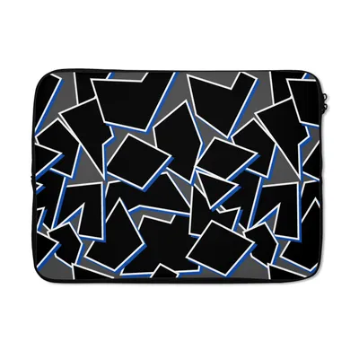Produktbild von MuchoWow® Laptop Hülle 14 ZollFormen - Geometrie - Schwarz - Design Laptoptasche - Laptoptasche - Stoßsicher - Schutzhaube