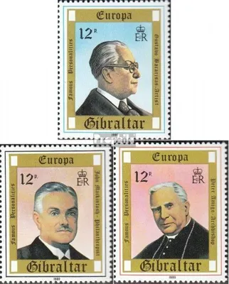 Produktbild von Briefmarken Gibraltar 1980 Mi 405-407 (kompl.Ausg.) postfrisch Bedeutende Persönlichkeiten