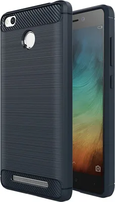 Produktbild von Xiaomi Redmi 3s TPU Case Carbon Fiber Optik Brushed Schutz Hülle Blau