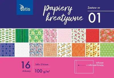 Obrázok produktu pre Papiery kreatywne A5, zestaw 1, 16 arkuszy