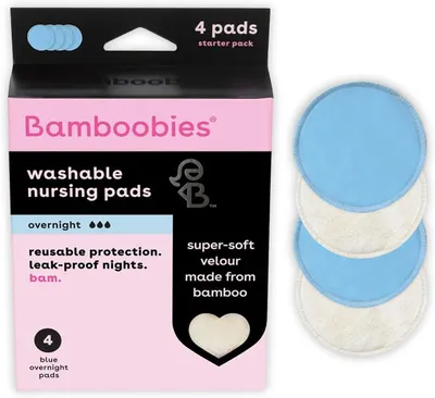 Produktbild von Wiederverwendbar und waschbar – Ultra-absorbierende Stillpads für die Nacht, ideal für das Stillen – Superweiche Rayon-Fasern aus Bambus