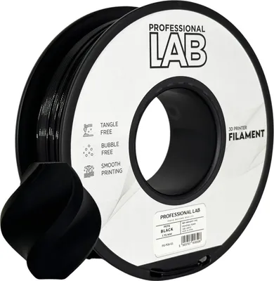 Produktbild von PETG Schwarz 1.75mm – 1kg Hochfestes 3D-Drucker Filament | Prof. Lab