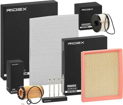 Produktbild von RIDEX Inspektionspaket Filterset für CHRYSLER VOYAGER IV (RG, RS)