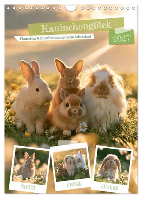 Produktbild von Kaninchenglück (Wandkalender 2027 DIN A4 hoch), CALVENDO Monatskalender