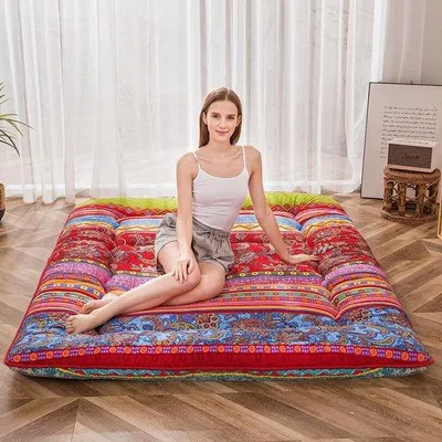 Produktbild von Famanu Futonmatratze Bohemian C - Vintage Blumenmuster, 90x190cm