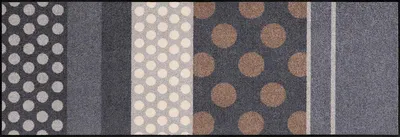 Produktbild von Salonloewe GLAMOUR DOTS GRAU Fußmatte Wohnmatte 60 x 180 cm