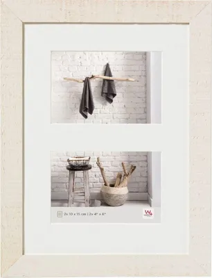 Immagine prodotto di Walther cornice per foto da galleria in legno HOME bianco crema 2 foto 10x15 cm