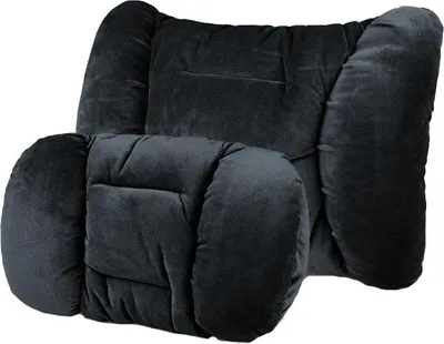 Image de INF Ensemble Coussin et Oreiller de Soutien Lombaire pour Voiture Le noir