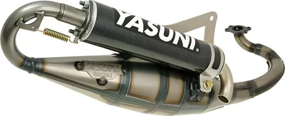 Zdjęcie produktu dla Układ wydechowy Yasuni Scooter R z homologacją, carbon kompatybilny z Peugeot Jet-Force C-Tech Speedfight 3 AC Vivacity 4 LC Kisbee Streetzone, Derbi Atlantis RS Ludix 2 Blaster