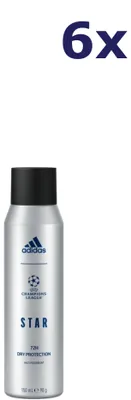 Produktbild von 6x Adidas UEFA Champions League Star Deodorant 150 ml