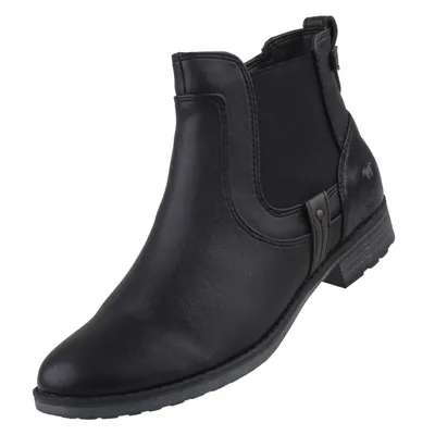 Produktbild von Mustang Damen Stiefelette Chelsea Boot Stretch Gummizug 1265-522, Größe:37 EU, Farbe:Schwarz