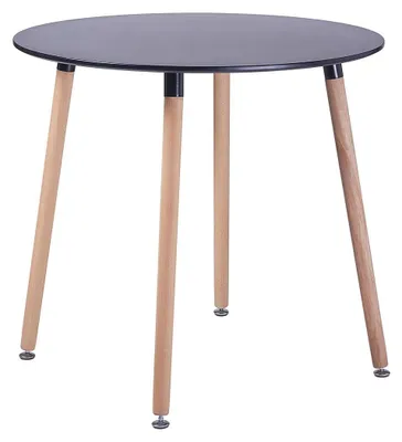 Immagine prodotto di Tavolo rotondo da cucina tavolo da pranzo - 80 x 73 cm - Nero opaco - Stile scandinavo