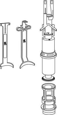 Produktbild von Mepa Ablaufventil-Set SC (Heberglocke, für UP-Spülkästen Typ: A12, alle Modelle)