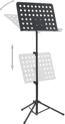 Image de vidaXL Pied à musique noir acier