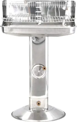 Produktbild von Edelstahl Säulengrill Family Star Kynast Holzkohle Grill 90 cm Höhe eckig