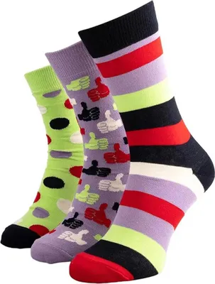 Produktbild von Happy Socks Thumbs Up Lange Socken 3 Paare Mehrfarbig EU 41-46 Herren Mehrfarbig EU 41-46