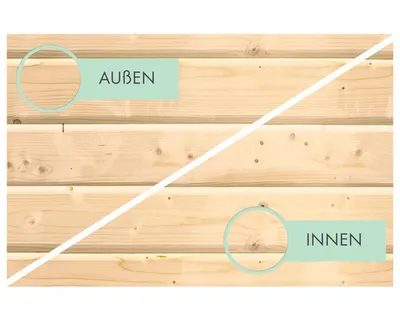 Produktbild von Rückwand Karibu Lamellenwand Doppelcarport 258 x 229 cm natur
