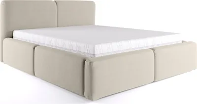 Produktbild von FEDVE Polsterbett Doppelbett Rosmus Schlafzimmer Bett Bettkasten 180x200cm Beige (Ottawa 08)