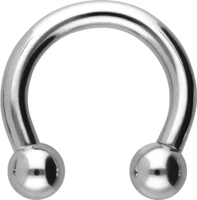 Produktbild von Ohrpiercing, Nasenpiercing, Septum Piercing Chirurgenstahl Hufeisenring Farbe: Silber + Kugelgröße: 4mm Innendurchmesser: 10mm + Stabstärke: 2mm