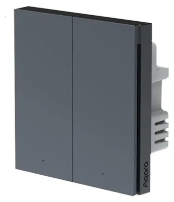 Obrázek produktu pro Aqara Smart Wall Switch H1 Double (s neutrálním vodičem), šedý