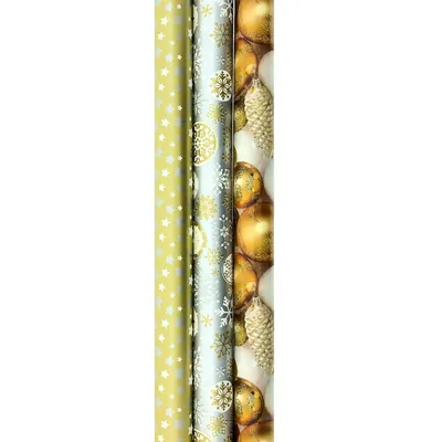 Zdjęcie produktu dla Papier do pakowania Benza - papier świąteczny na Boże Narodzenie - 3 metry x 70 cm - 3 rolki