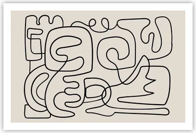Produktbild von Poster - Poster ohne Rahmen - Linien Figuren Formen - 91,5x61 cm - Wand Bild - Wanddeko - Wandbilder - Kunstposter - Wandposter - Bilder - Kunstdruck - Wanddekoration - Wandbild - P2XAA91x61-5121